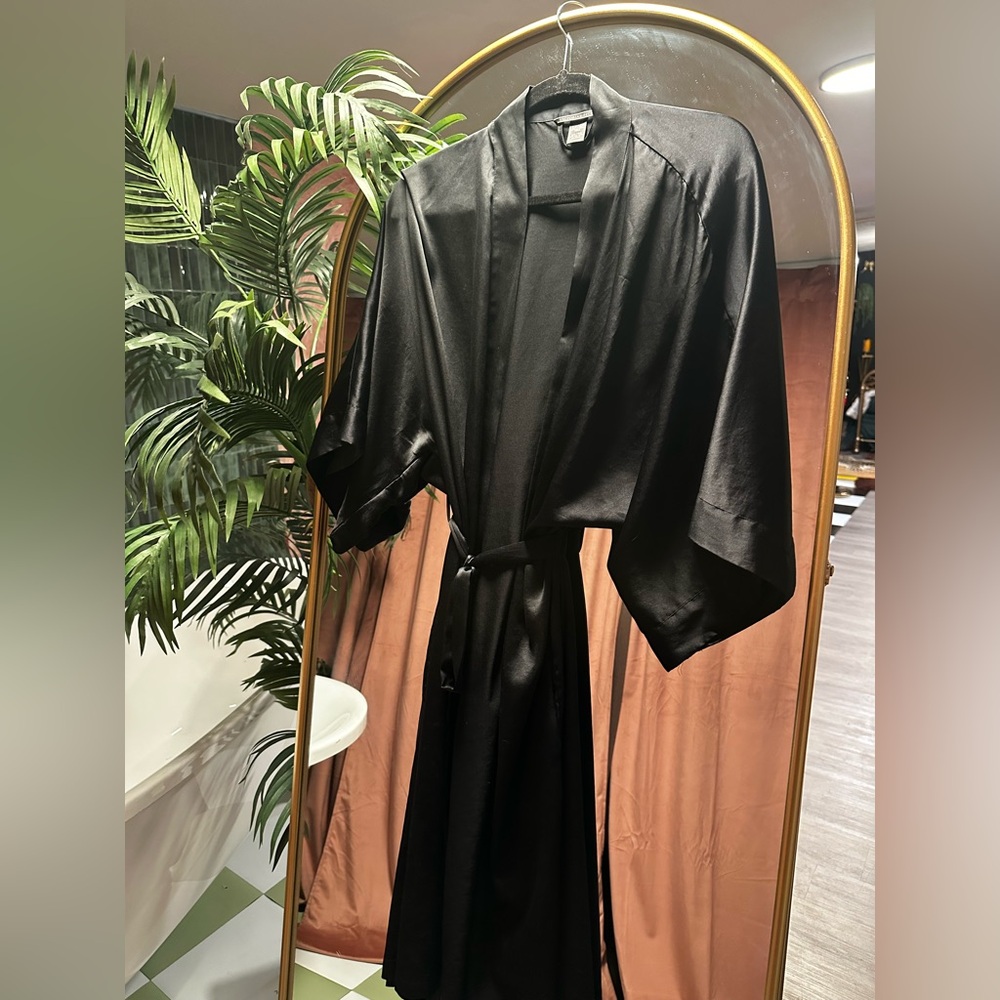 Victoria's Secret Black Satin Garment